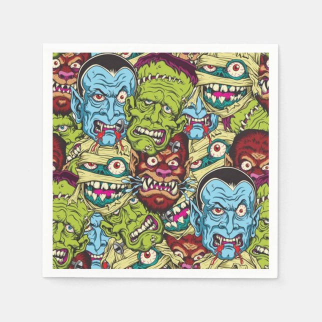 Halloween Monster Mash Napkin (Front)