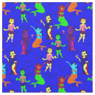 halloween monster mermaid vampire zombie girls fabric