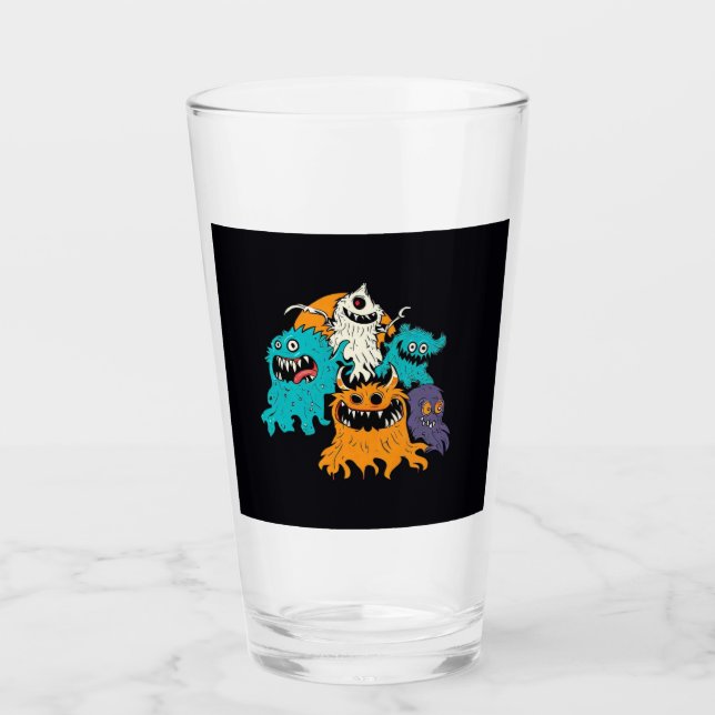 Halloween/Monster/October/Fall  Glass (Front)