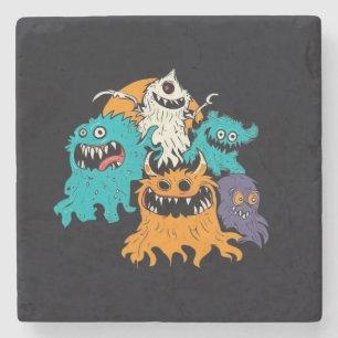 Halloween/Monster/October/Fall  Stone Coaster