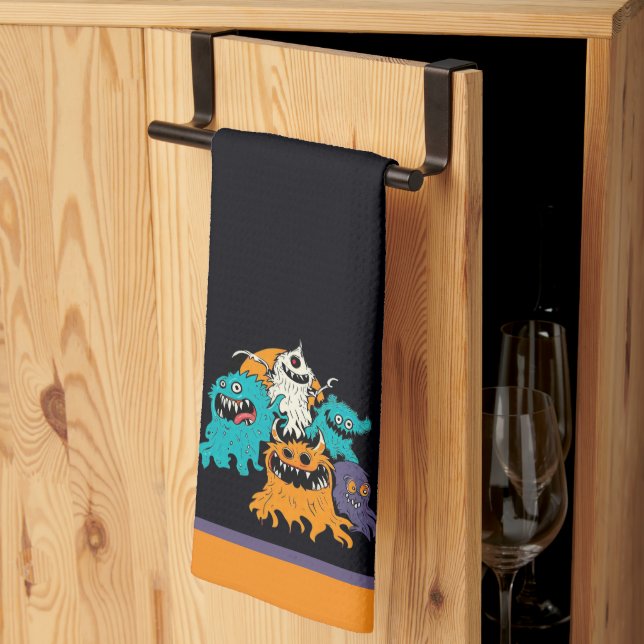 Halloween/Monster/October/Fall  Tea Towel (Thirds Fold)