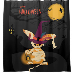 Halloween Monster Rabbit Shower Curtain