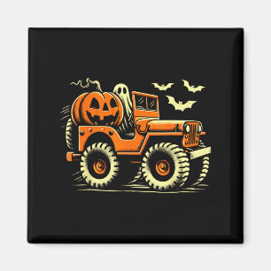 Halloween Monster Truck Ghost Magnet
