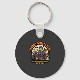 Halloween Monster Truck Night Key Ring