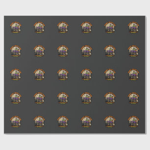 Halloween Monster Truck Night Wrapping Paper