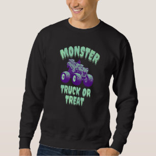 Halloween Monster Truck Or Treat Kids Boys Girls M Sweatshirt