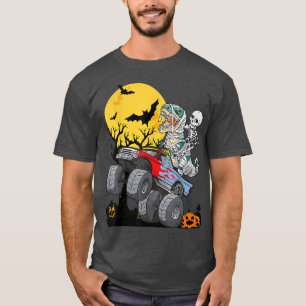Halloween Monster Truck Pumpkin Mummy Dinosaur T R T-Shirt