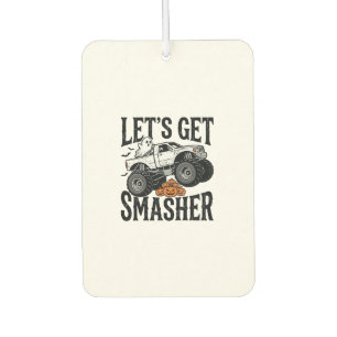 Halloween Monster Truck Smasher Vintage Shirt Desi Car Air Freshener