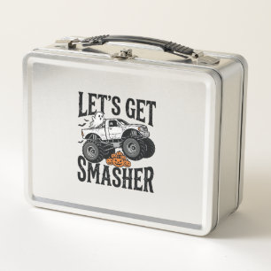 Halloween Monster Truck Smasher Vintage Shirt Desi Metal Lunch Box