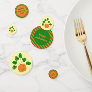 Halloween Monstera Plant in Pumpkin Custom Confetti