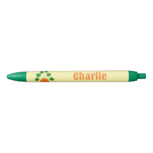 Halloween Monstera Plant in Pumpkin Custom Name Blue Ink Pen