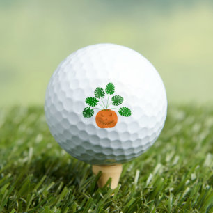 Halloween Monstera Plant in Pumpkin Golf Balls