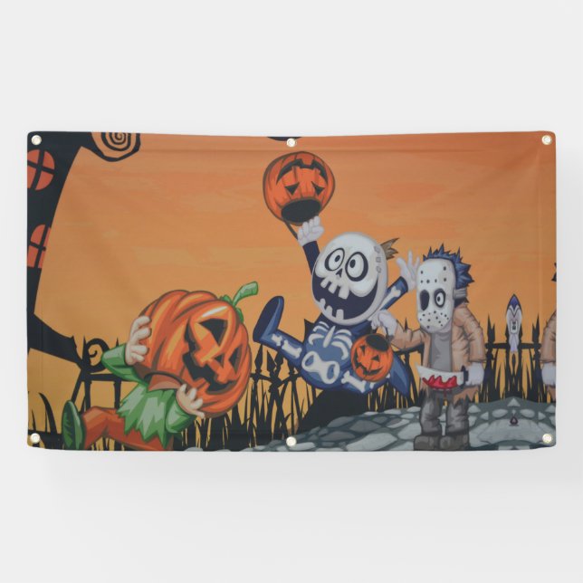 Halloween Monsters Banner (Horizontal)