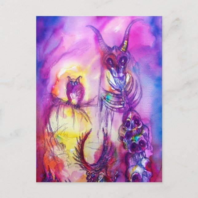 HALLOWEEN MONSTERS / ORK WAR Fantasy Postcard (Front)