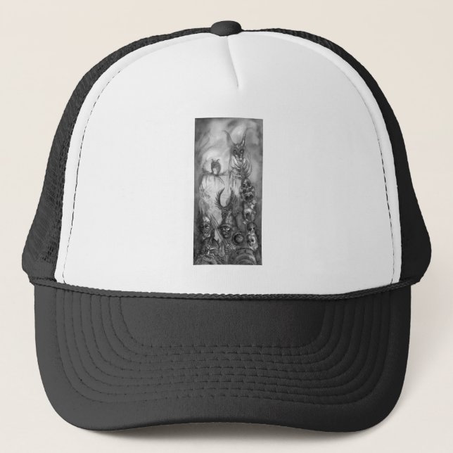 HALLOWEEN MONSTERS / ORK WAR Fantasy Trucker Hat (Front)