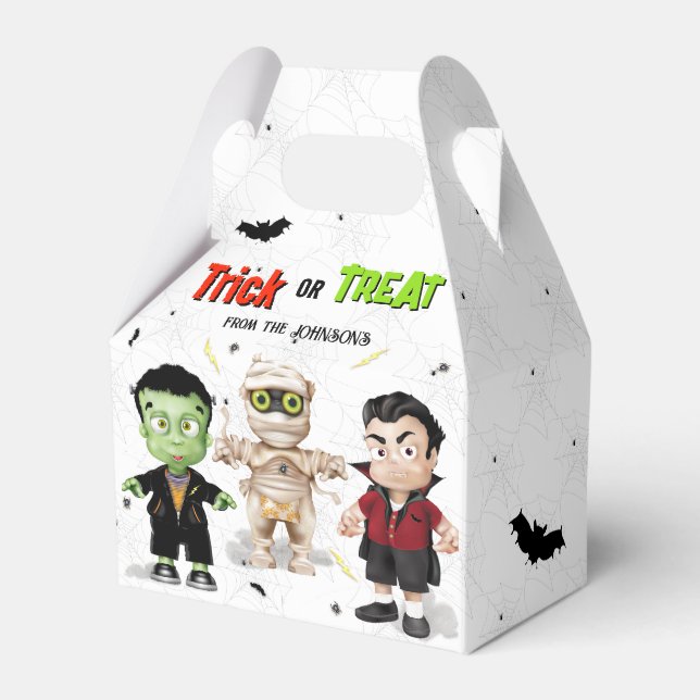 Halloween Monsters Party Favour Box (Front Side)