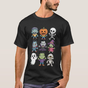 Halloween Monsters Squad for Kids Trick Or Treat P T-Shirt