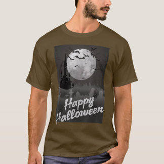 Halloween Moon & Castle in the Night T-Shirt