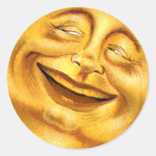 Halloween Moon Classic Round Sticker