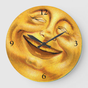 Halloween Moon Large Clock