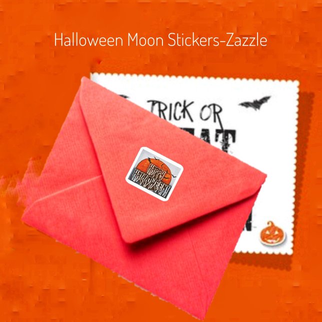 Halloween Moon-PG Square Sticker (Creator Uploaded)