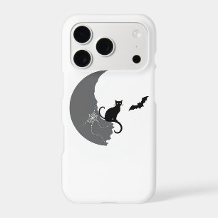 Halloween Moon Phase Phone Case - Bone & Charcoal