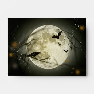 Halloween Moon Spooky Crows Envelope