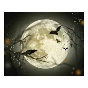 Halloween Moon Spooky Crows Flyer