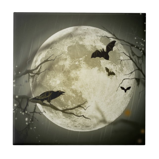 Halloween Moon Tile (Front)