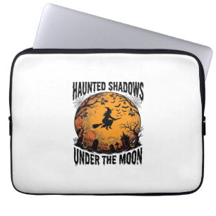 Halloween Moon Witch Vintage Spooky Night Shirt_1 Laptop Sleeve