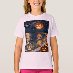 Halloween Moonlight Beach T-Shirt