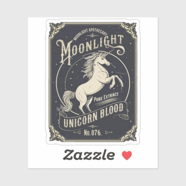 Halloween Moonlight Unicorn Blood Magic Potion (Sheet)