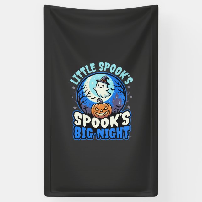 Halloween Moonlit Baby Ghost Banner (Vertical)