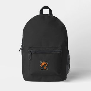 Halloween Moonlit Cat Haunt_2 Printed Backpack