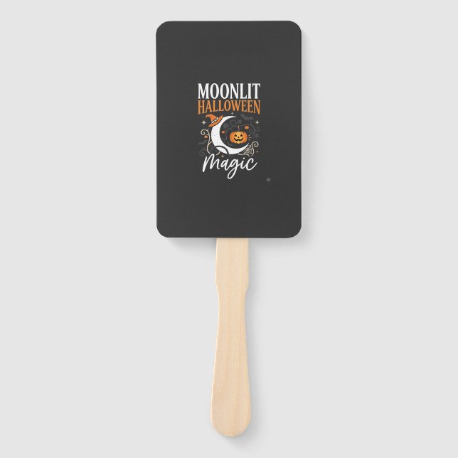 Halloween Moonlit October Magic Hand Fan (Front)