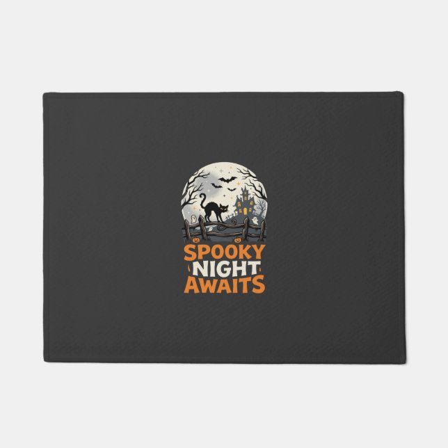 Halloween Moonlit Spooky Night Doormat (Front)
