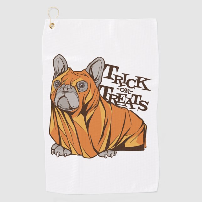 Halloween mops golf towel (Front)
