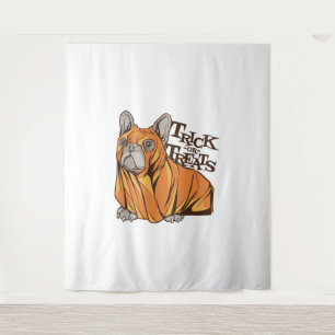 Halloween mops tapestry