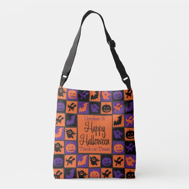 Halloween mosaic crossbody bag (Back)