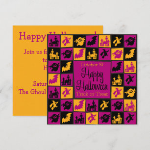 Halloween mosaic invitation