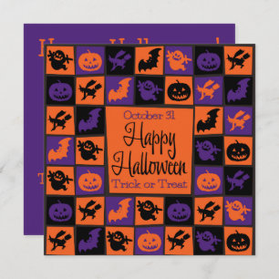 Halloween mosaic invitation