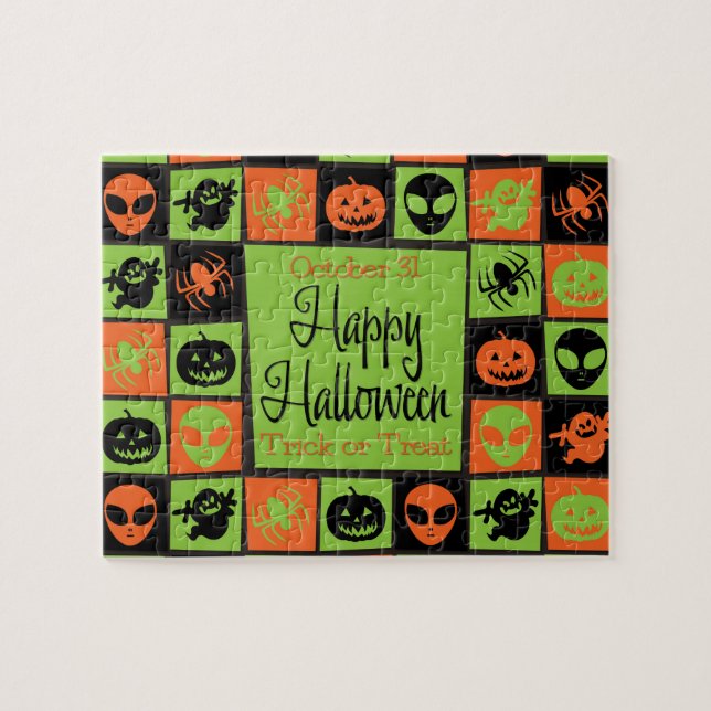 Halloween mosaic jigsaw puzzle (Horizontal)
