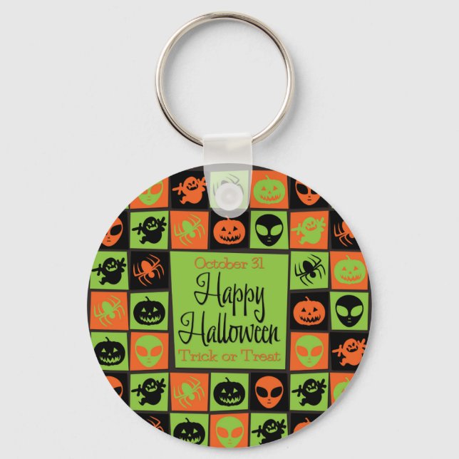 Halloween mosaic key ring (Front)