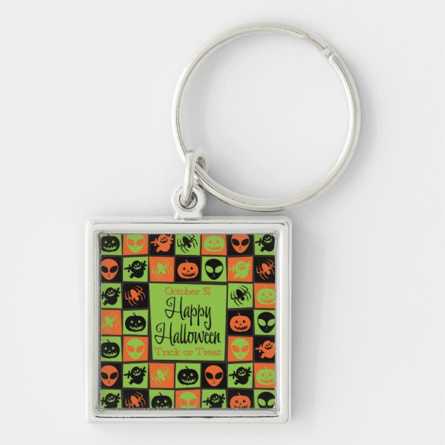 Halloween mosaic key ring (Front)