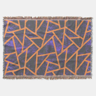 Halloween mosaic patttern throw blanket