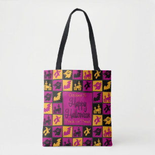 Halloween mosaic tote bag