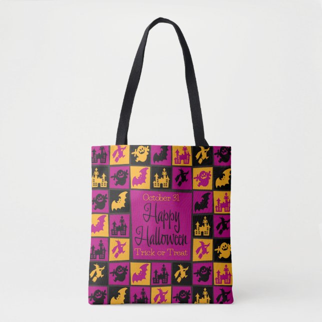 Halloween mosaic tote bag (Front)