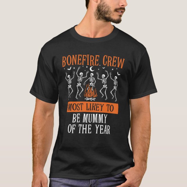 Halloween Most Likely To Group Matching Skeleton T-Shirt (Front)