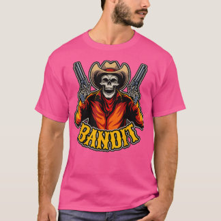 Halloween Motif Dead Cowboy With Skull T-Shirt