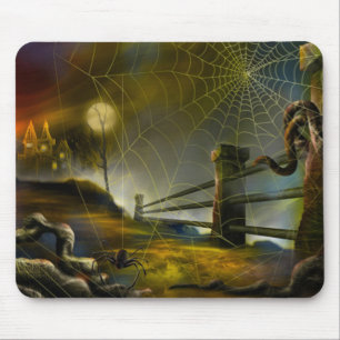 Halloween Mouse pad/Haunted Scene Pad